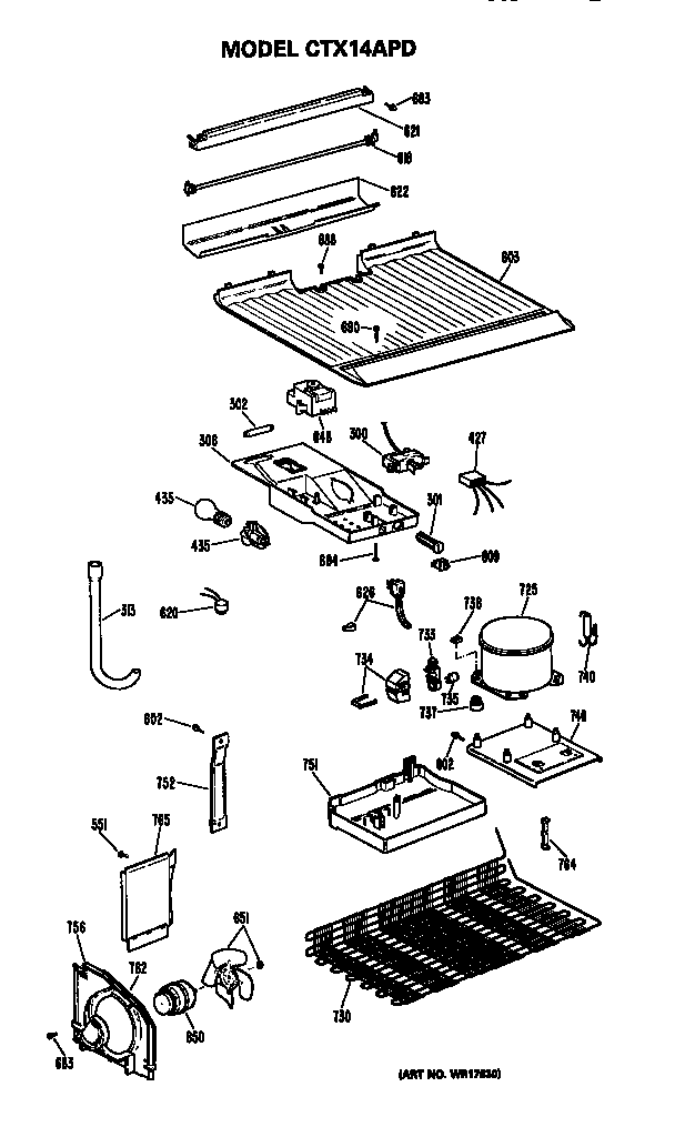 Hotpoint CTX14APDRWH unit parts diagram
