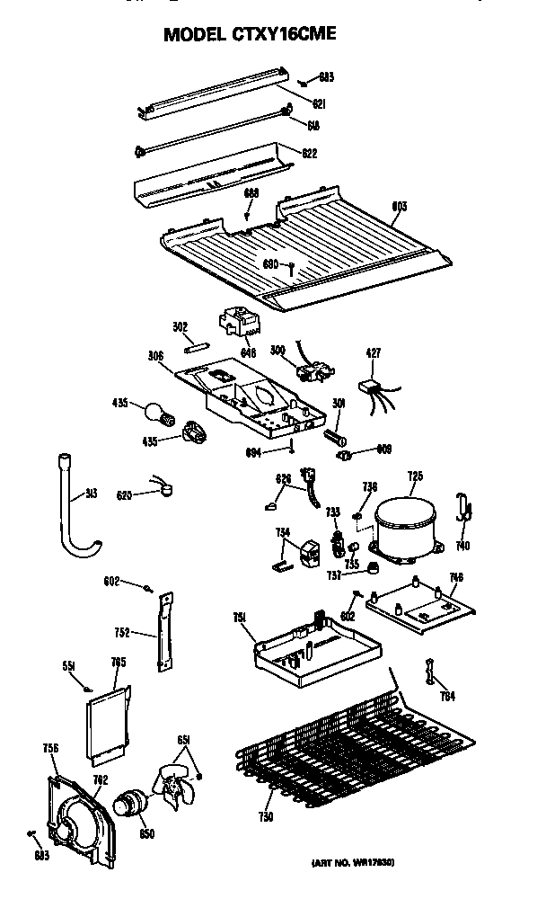 Hotpoint CTXY16CMELWH unit parts diagram
