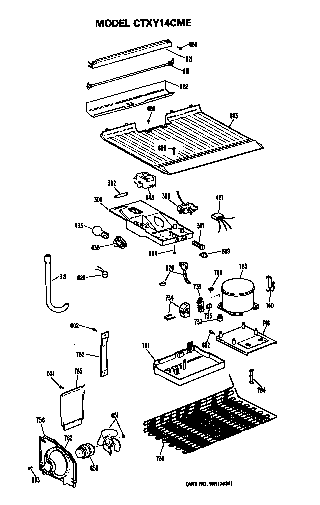 Hotpoint CTXY14CMELWH unit parts diagram