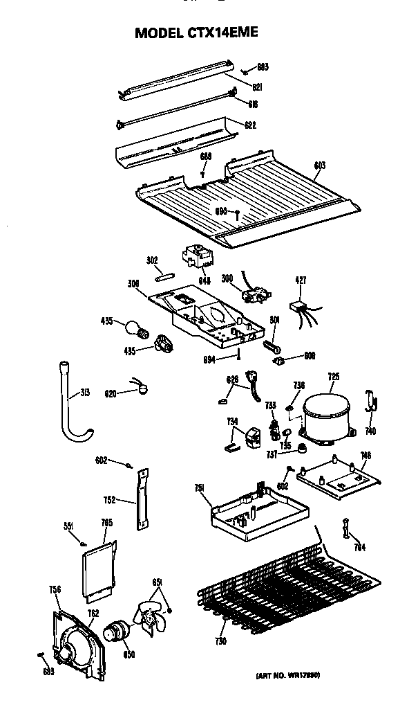 Hotpoint CTX14EMERAD unit parts diagram