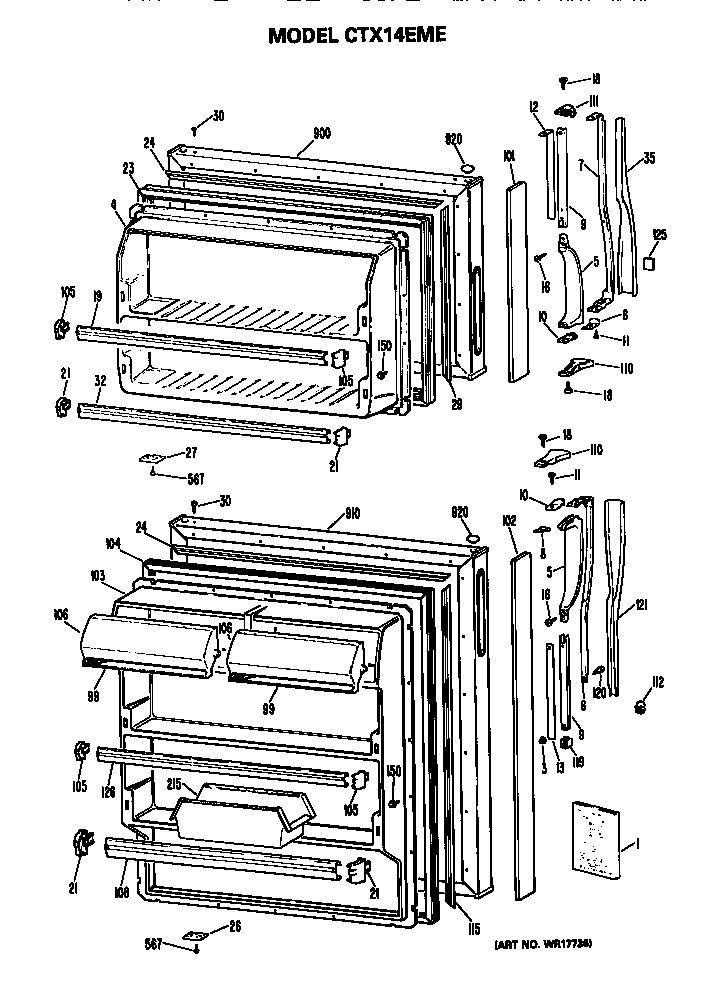 Hotpoint CTX14EMERAD doors diagram