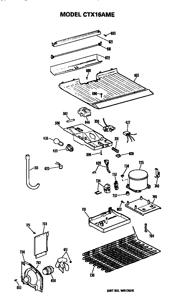 Hotpoint CTX16AMERAD unit parts diagram