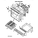 Hotpoint RGB747GEP1 oven door diagram