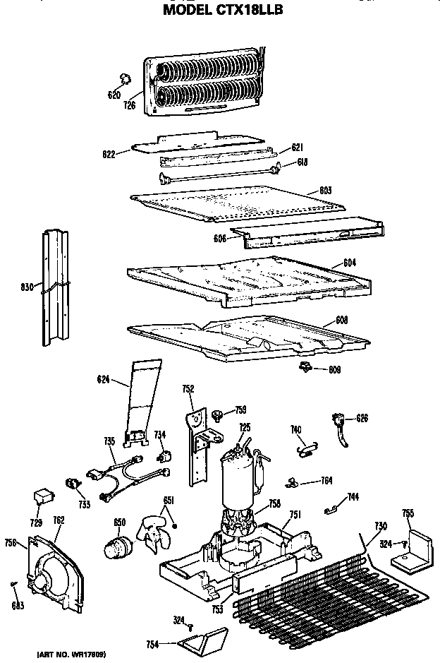Hotpoint CTX18LLBRWH unit parts diagram