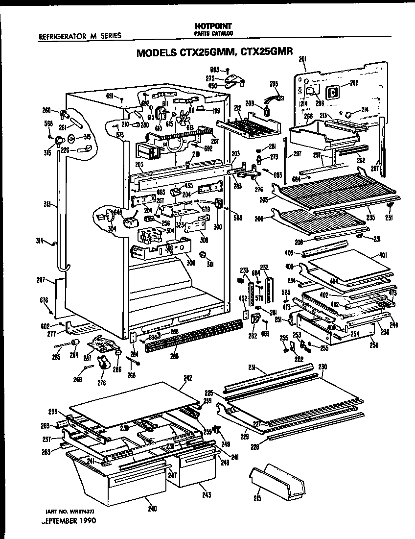 Hotpoint CTX25GMMRWH cabinet parts diagram