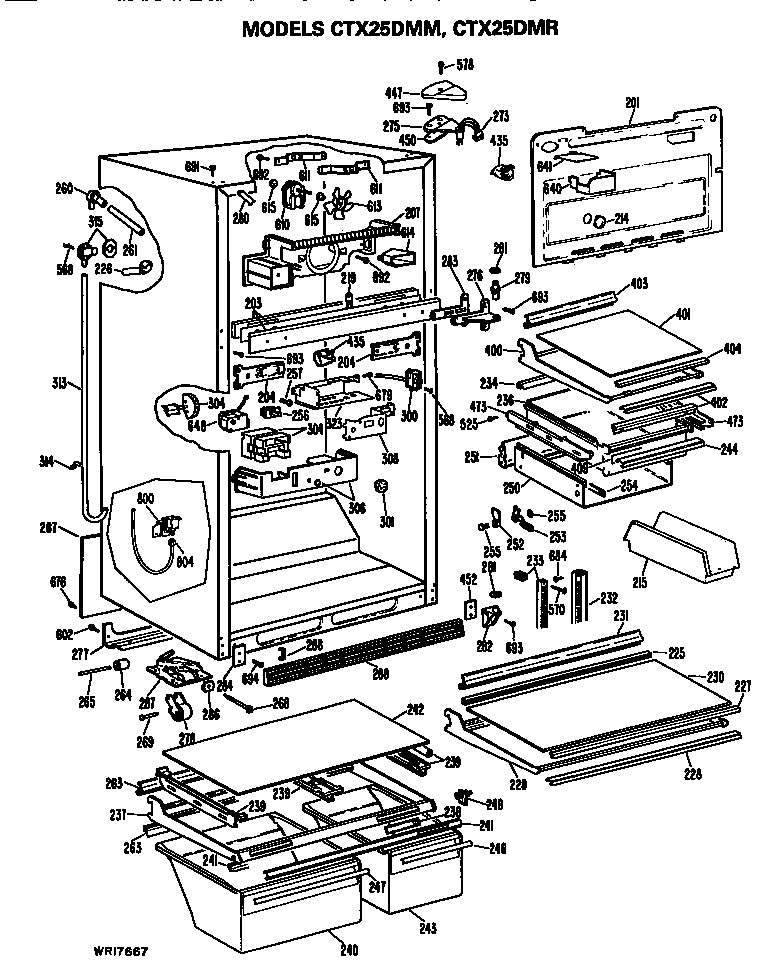 Hotpoint CTX25DMRRAD cabinet parts diagram