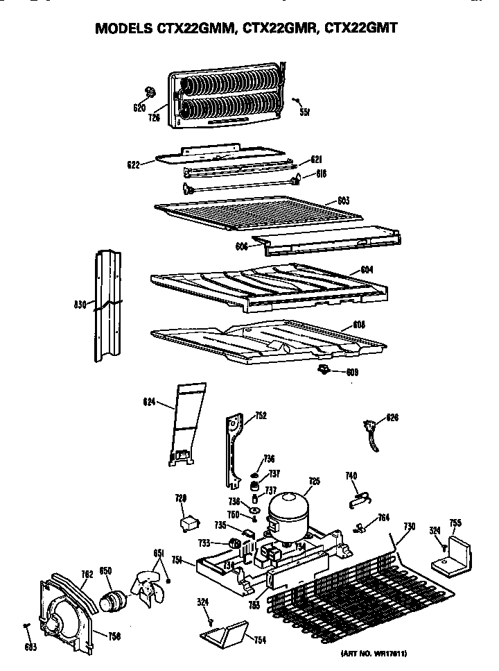 Hotpoint CTX22GMRRWH unit parts diagram