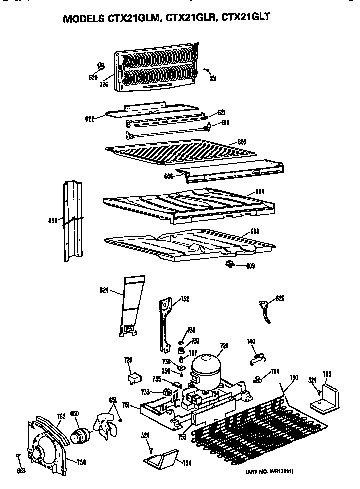 Hotpoint CTX21GLRRAD unit parts diagram