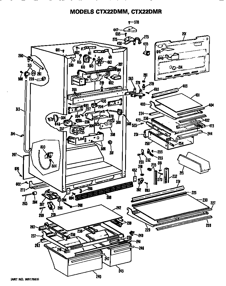 Hotpoint CTX22DMMLAD cabinet parts diagram
