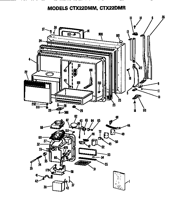 Hotpoint CTX22DMMLAD freezer door diagram