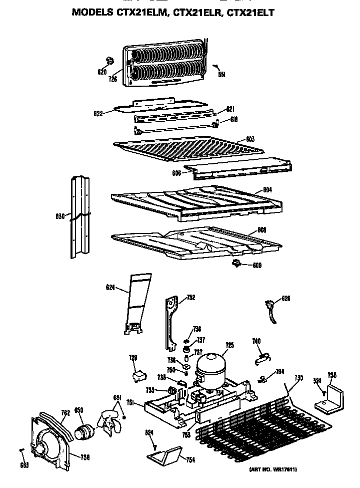 Hotpoint CTX21ELRRAD unit parts diagram