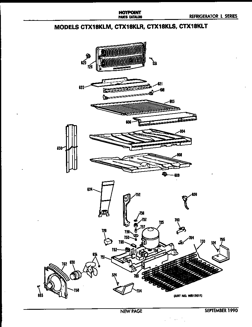 Hotpoint CTX18KLMRWH unit parts diagram