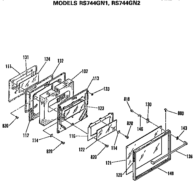 Hotpoint RS744GN1 door diagram