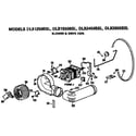 Hotpoint DLB2450BSL blower and drive assembly diagram