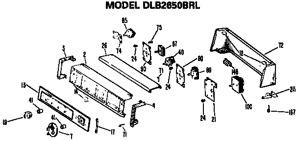Hotpoint DLB2650BRL control panel dlb2650brl only diagram