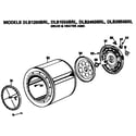 Hotpoint DLB2650BRL drum and heater assembly diagram