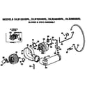 Hotpoint DLB2650BRL blower and drive assembly diagram