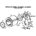 Hotpoint DLL2650BPL drum and duct assembly diagram