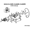 Hotpoint DLL2650BPL blower and drive assembly diagram
