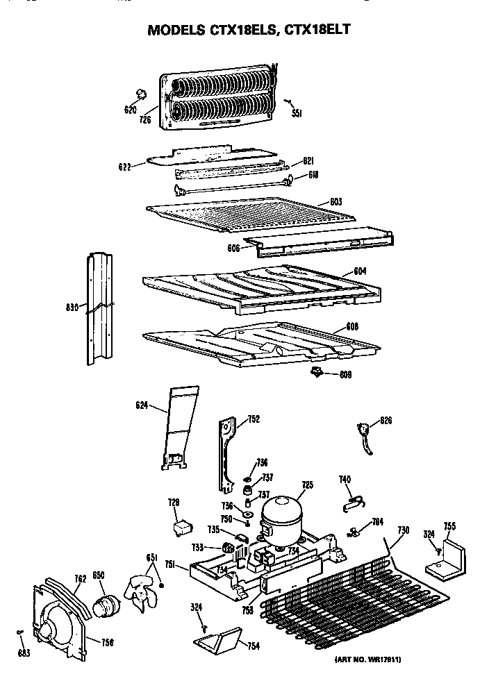 Hotpoint CTX18ELTRAD unit parts diagram