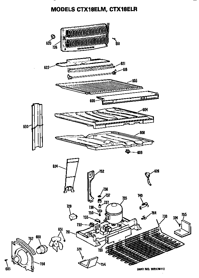 Hotpoint CTX18ELRRHA unit parts diagram