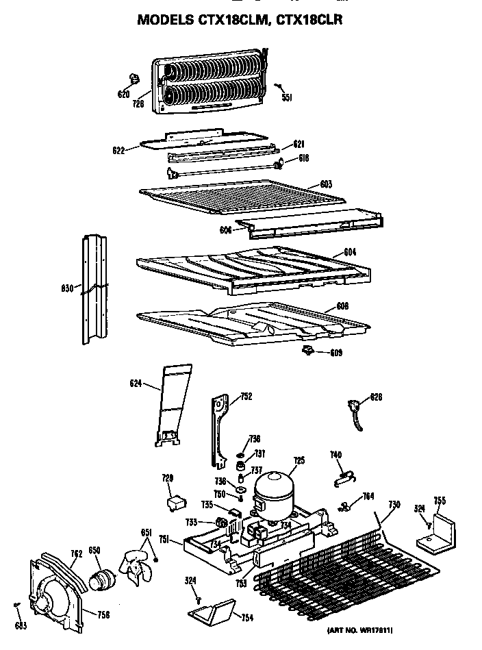 Hotpoint CTX18CLRRWH unit parts diagram