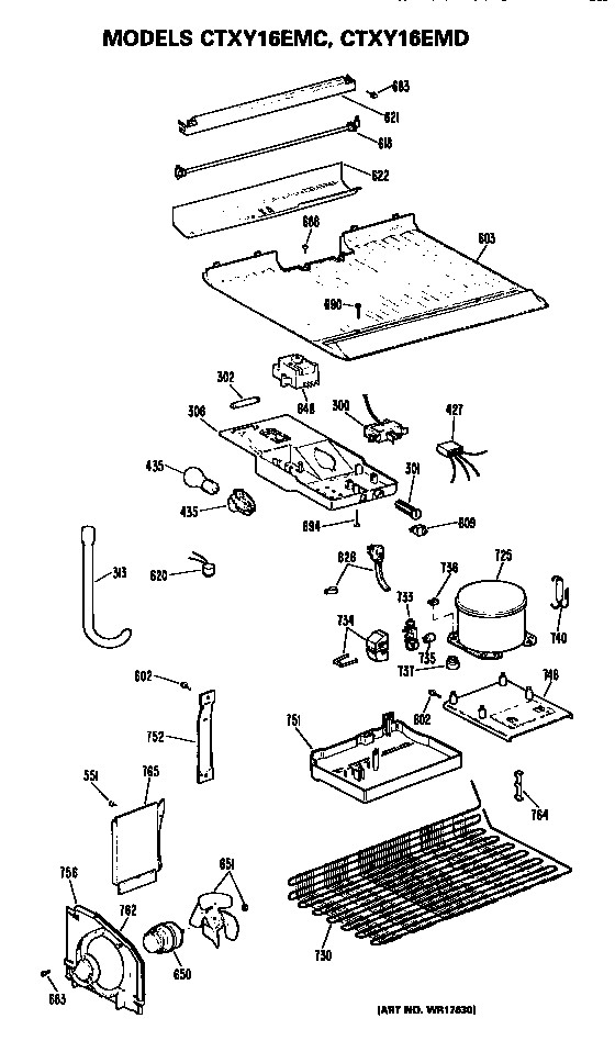 Hotpoint CTXY16EMDRAD unit parts diagram