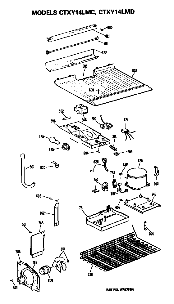 Hotpoint CTXY14LMDRWH unit parts diagram