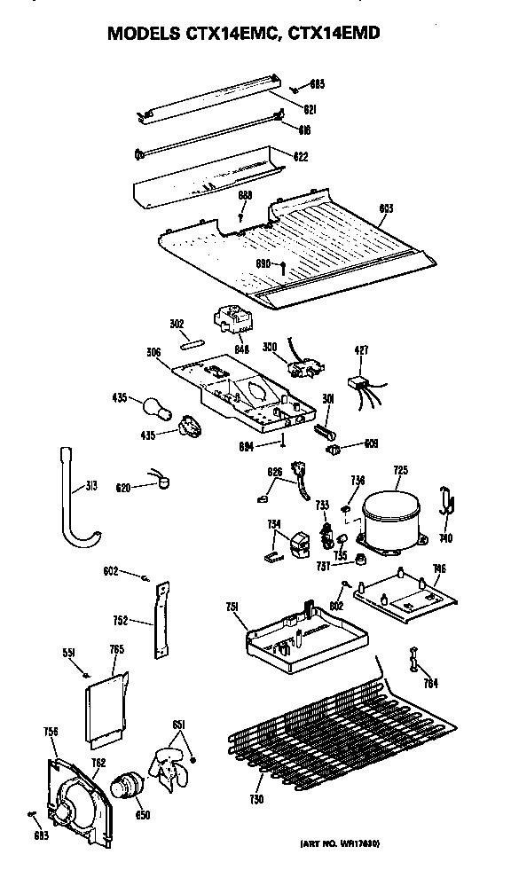 Hotpoint CTX14EMCRAD unit parts diagram