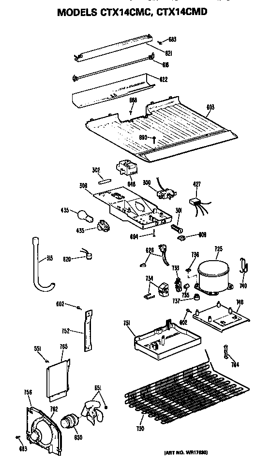 Hotpoint CTX14CMCLWH unit parts diagram