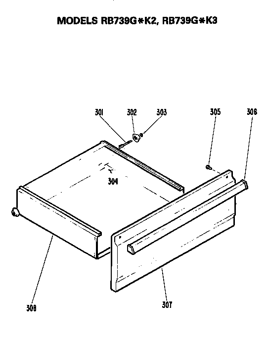 Hotpoint RB739G*K2 drawer diagram