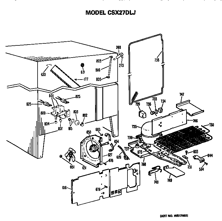 Hotpoint CSX27DLJ unit parts diagram