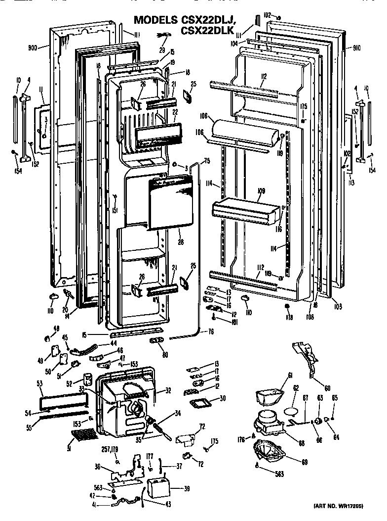 Hotpoint CSX22DLK doors diagram