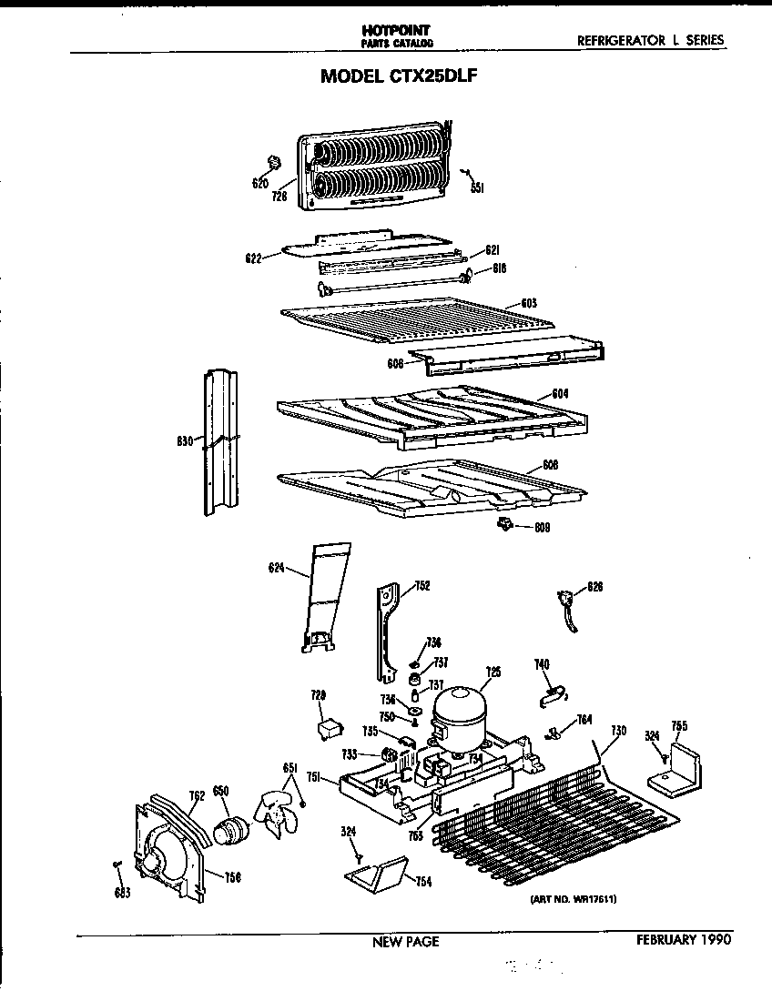 Hotpoint CTX25DLFRWH unit parts diagram