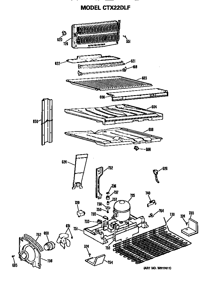 Hotpoint CTX22DLFLWH unit parts diagram