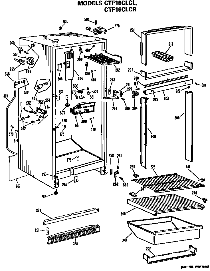Hotpoint CTF16CLCL cabinet parts diagram