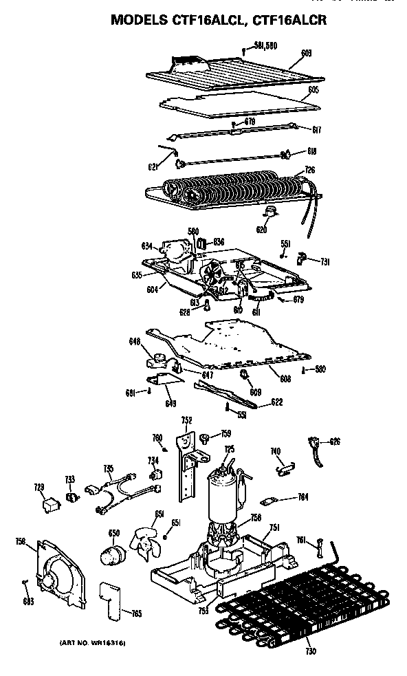 Hotpoint CTF16ALCR unit parts diagram