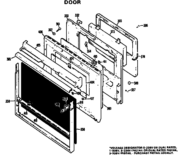 Hotpoint RK777G*J6 door diagram