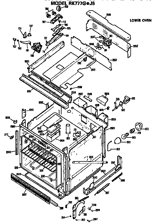 Hotpoint RK777G*J6 lower oven diagram