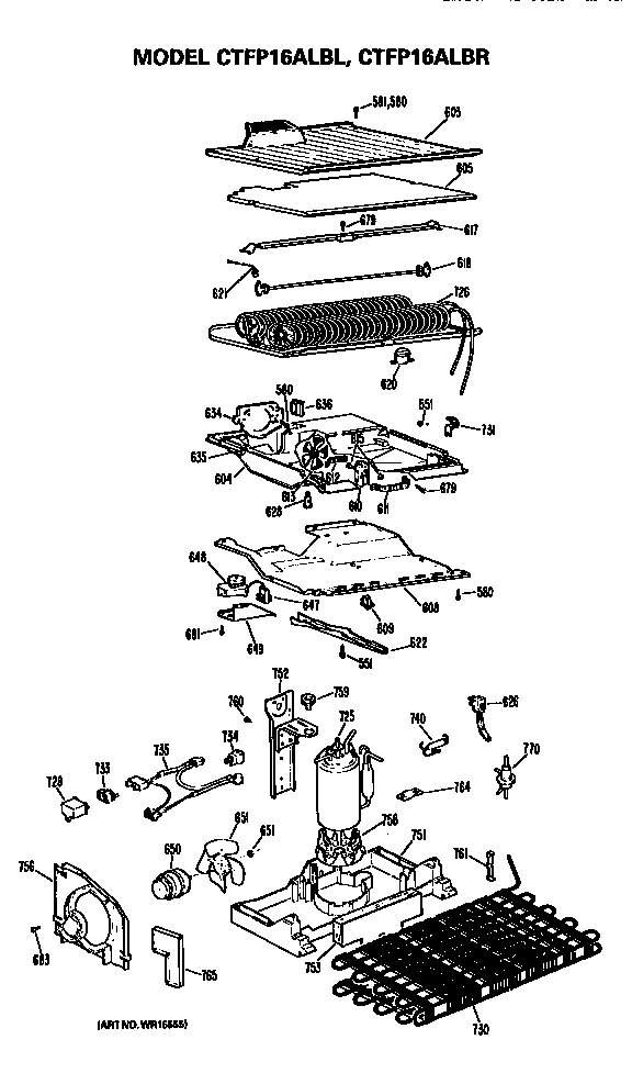 Hotpoint CTFP16ALBL unit parts diagram