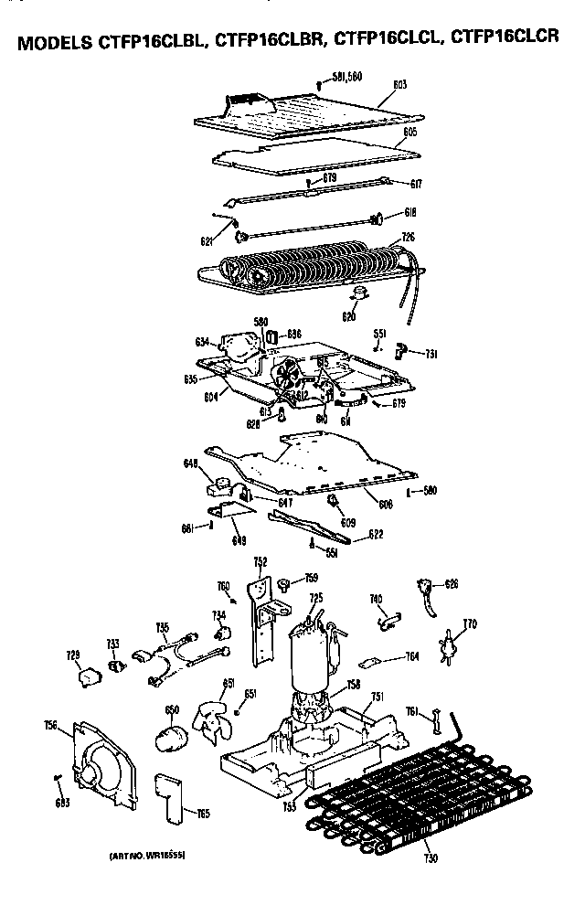 Hotpoint CTFP16CLCL unit parts diagram