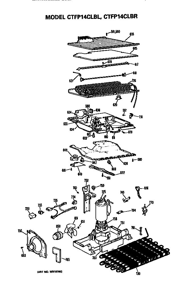 Hotpoint CTFP14CLBL unit parts diagram