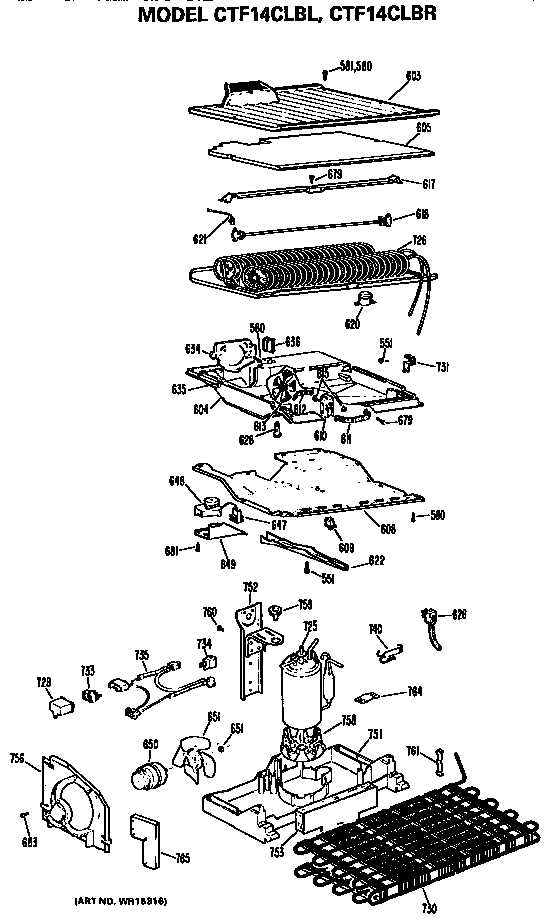 Hotpoint CTF14CLBL unit parts diagram
