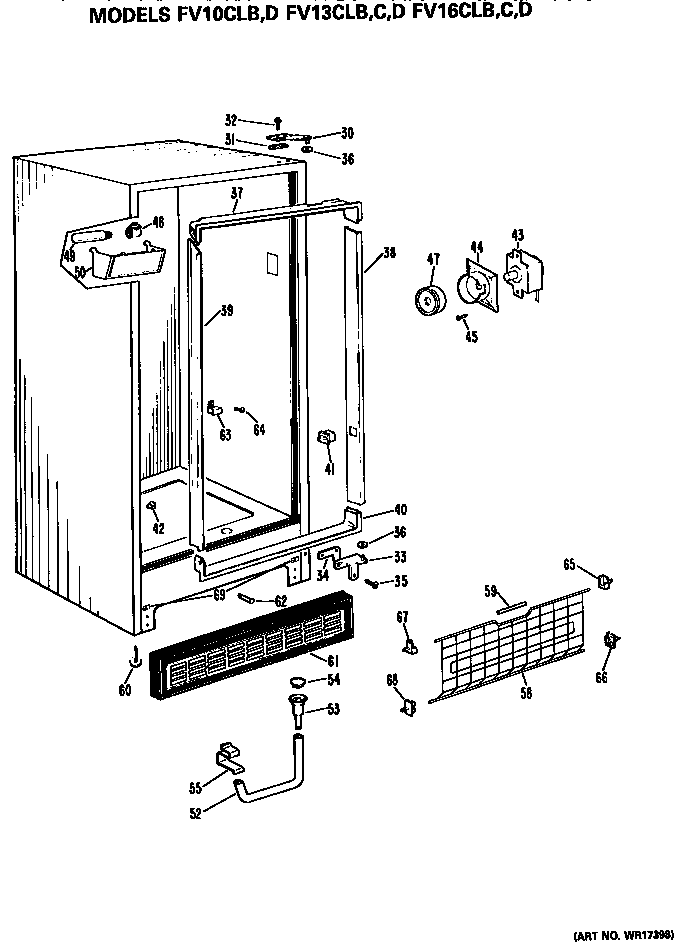 Hotpoint FV13CLD cabinet parts diagram