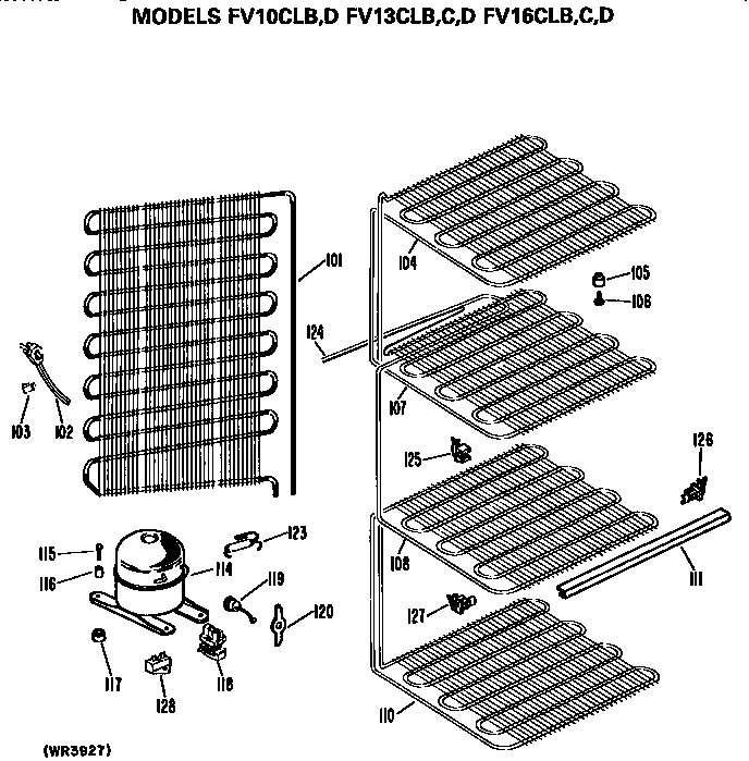 Hotpoint FV13CLD unit parts diagram