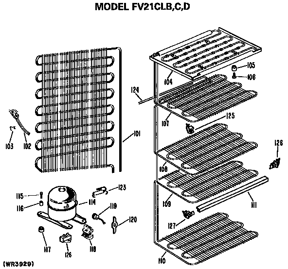 Hotpoint FV21CLB unit parts diagram