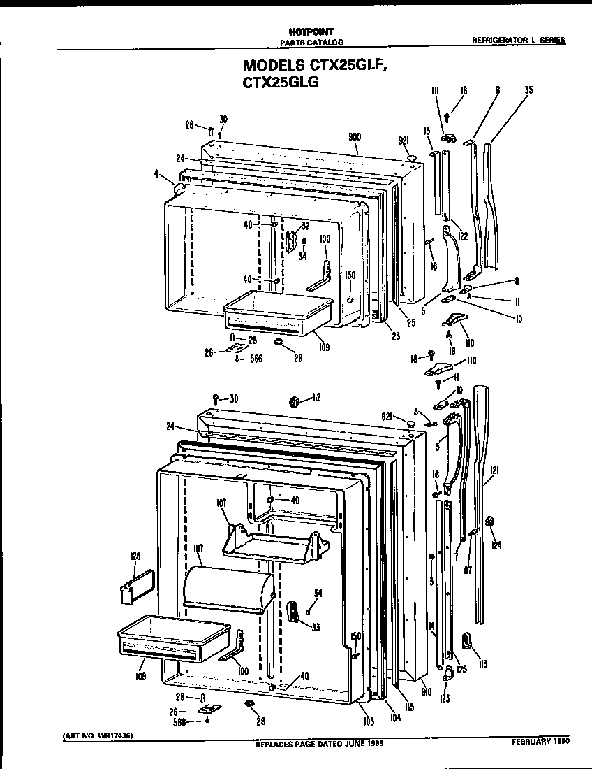Hotpoint CTX25GLGRAD doors diagram
