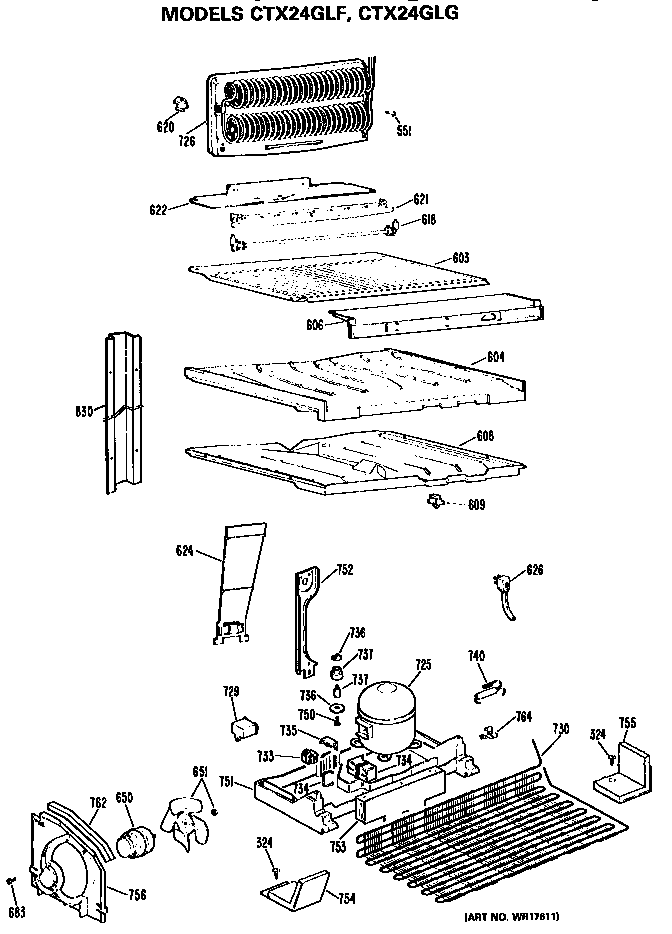Hotpoint CTX24GLFRWH unit parts diagram