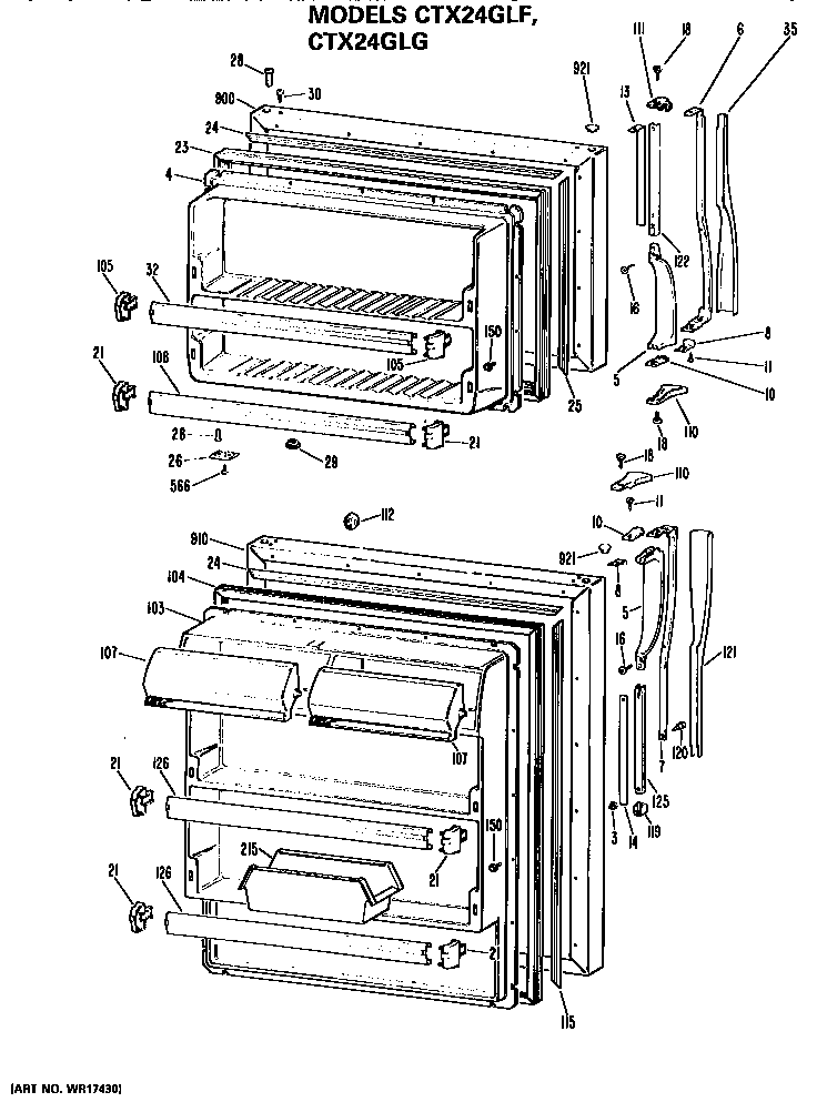 Hotpoint CTX24GLFRWH doors diagram