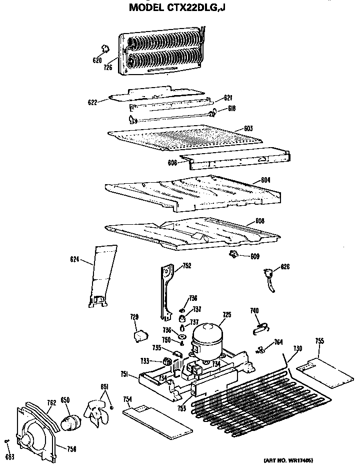 Hotpoint CTX22DLGRWH unit parts diagram